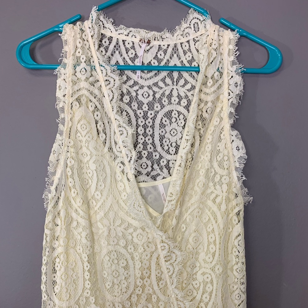 Cream color lace Free People dress
